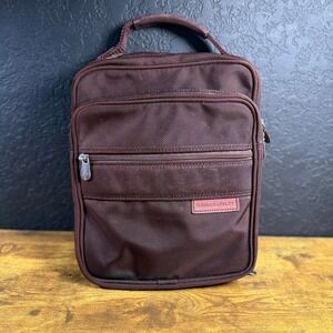 Briggs & Riley Baseline Ballistic Nylon Toiletry Kit Brown Travel Organizer Bag